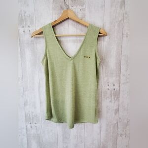 💚5/$25 Les Petites Bombes France Soft Green Sleeveless Knit Top Size XS